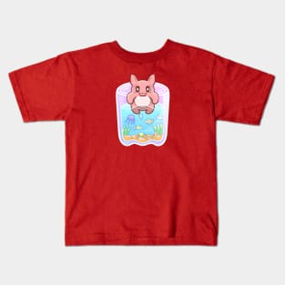 Rabbit on glass Kids T-Shirt